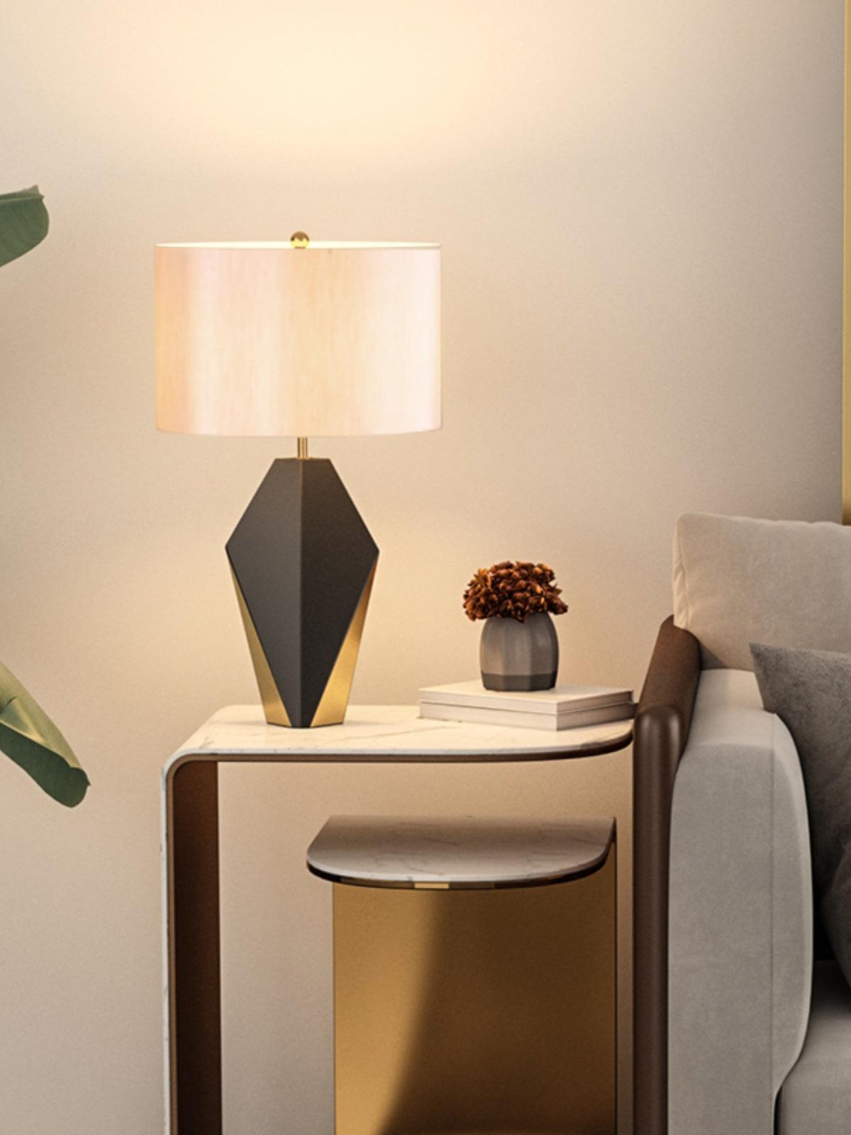 Prism Contemporary Fabric Table Lamp - Blowlighting