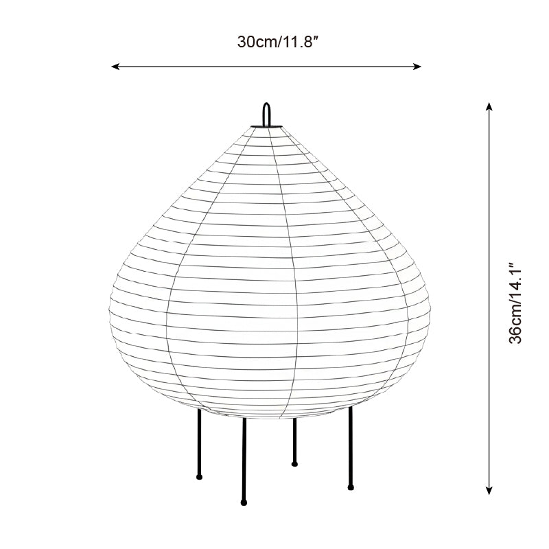 Chestnut Scandinavian Paper Table Light