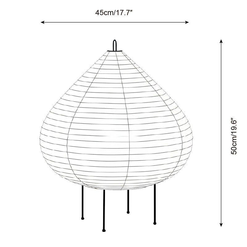 Chestnut Scandinavian Paper Table Light