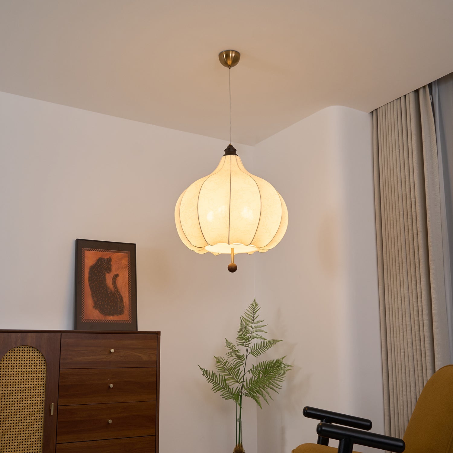 Chestnut Fabric Pendant Light - Blowlighting