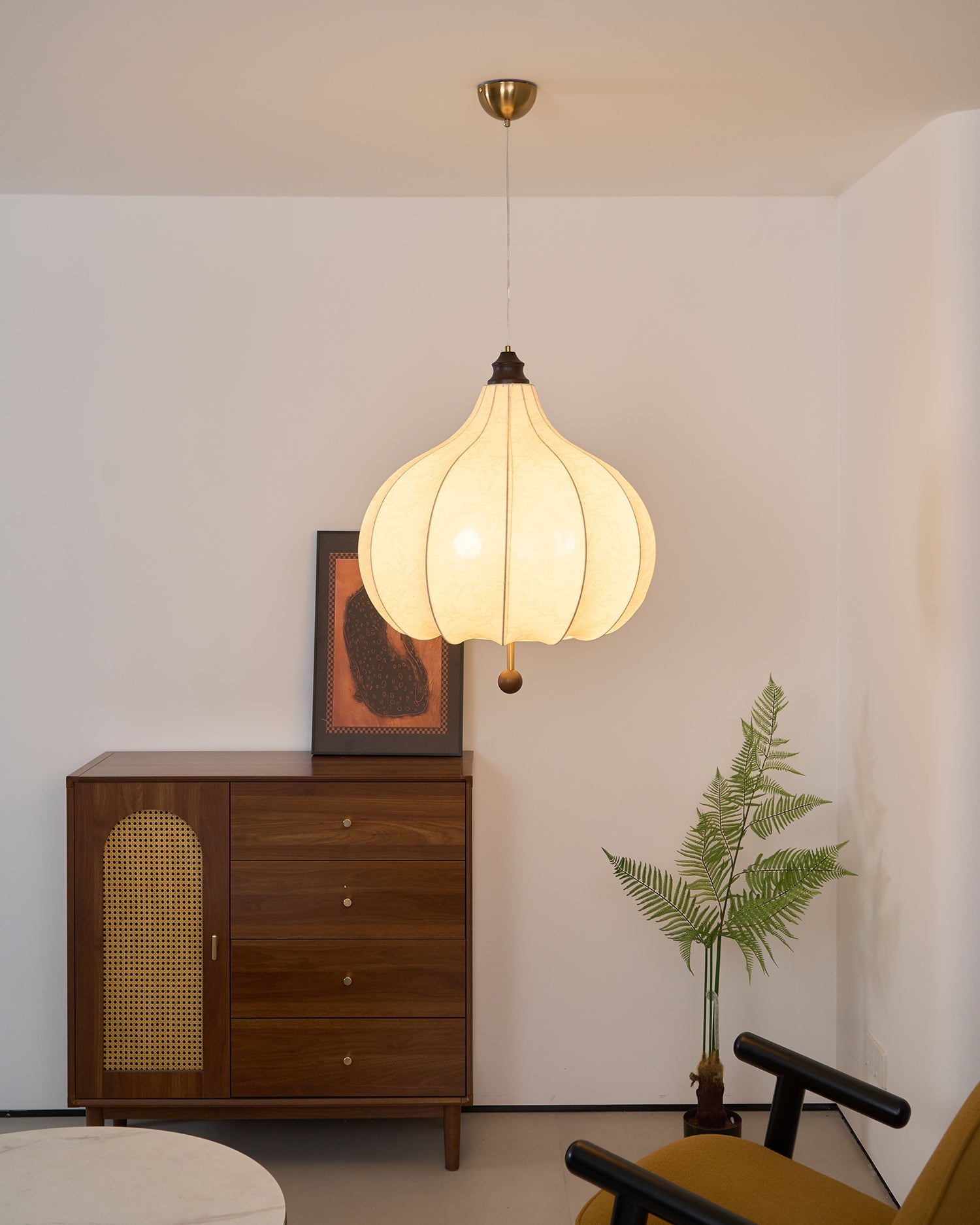 Chestnut Fabric Pendant Light - Blowlighting