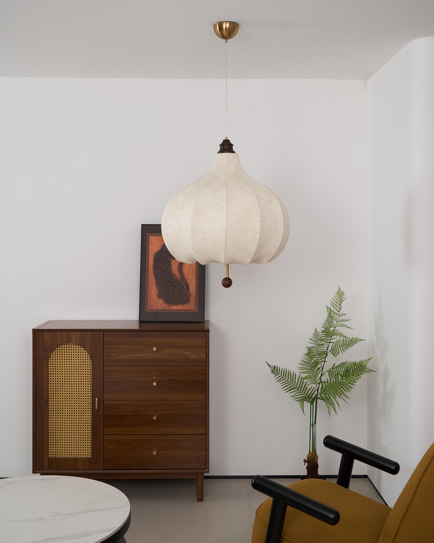 Chestnut Fabric Pendant Light - Blowlighting