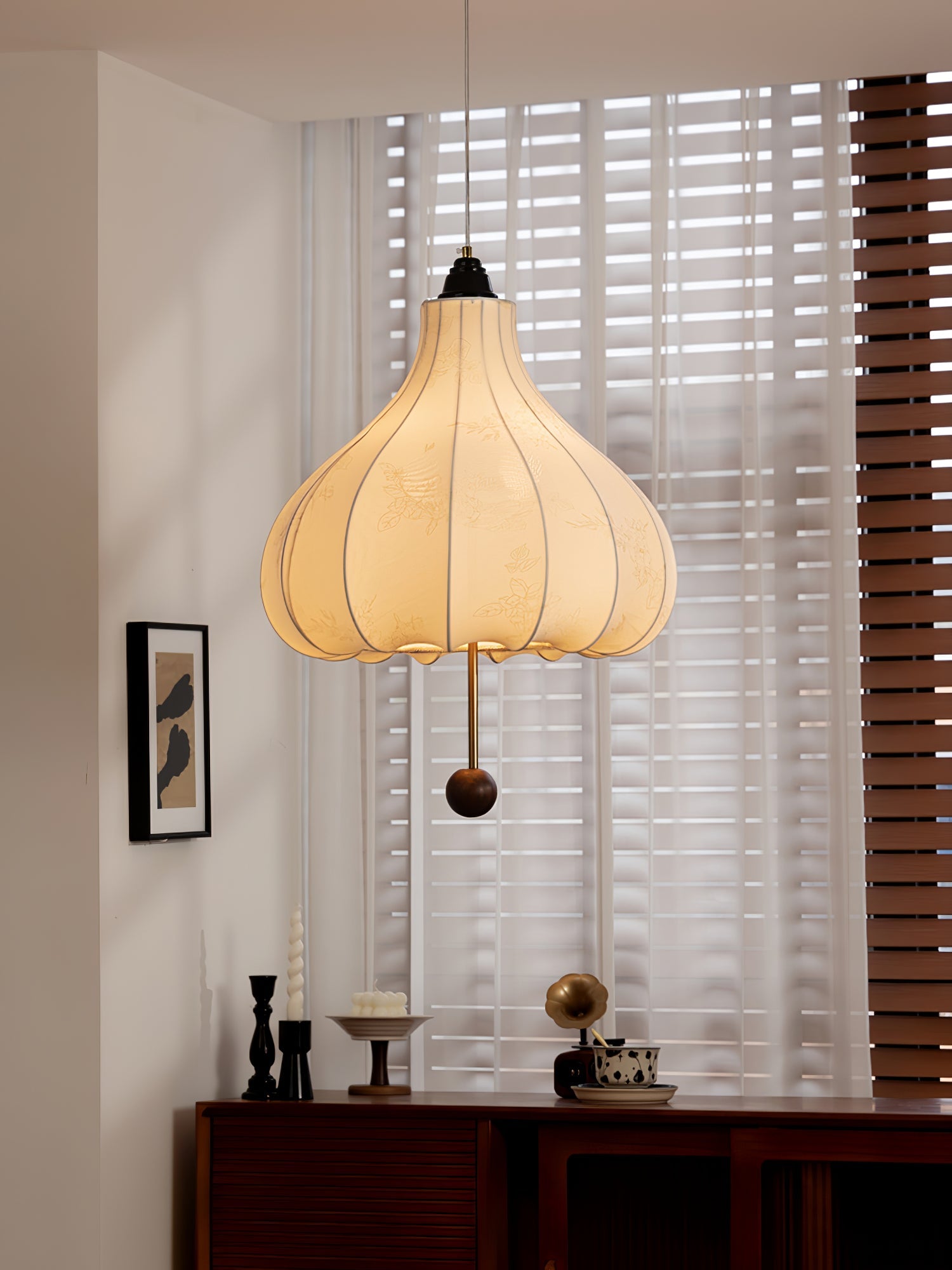 Chestnut Fabric Pendant Light - Blowlighting