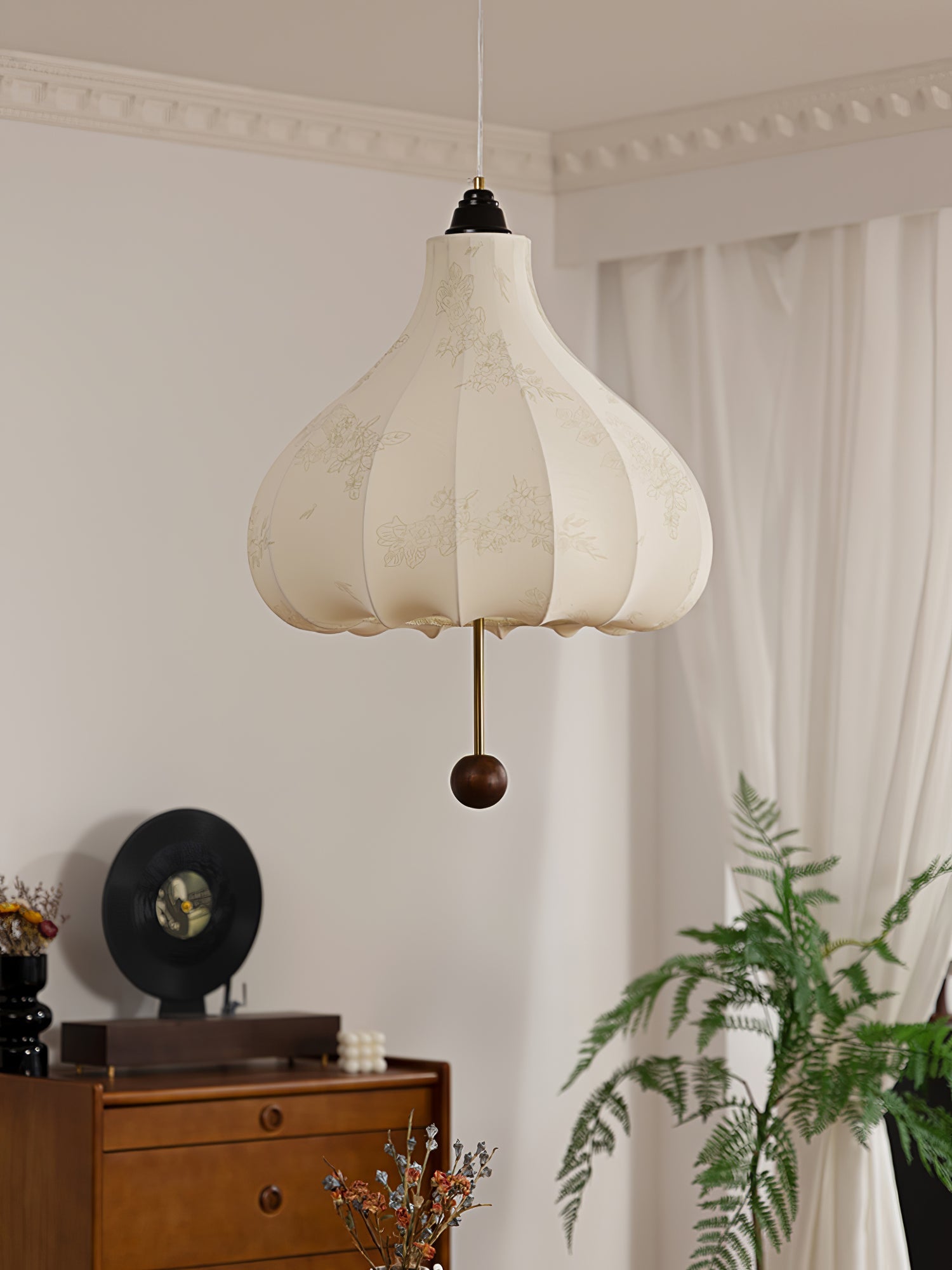 Chestnut Fabric Pendant Light - Blowlighting