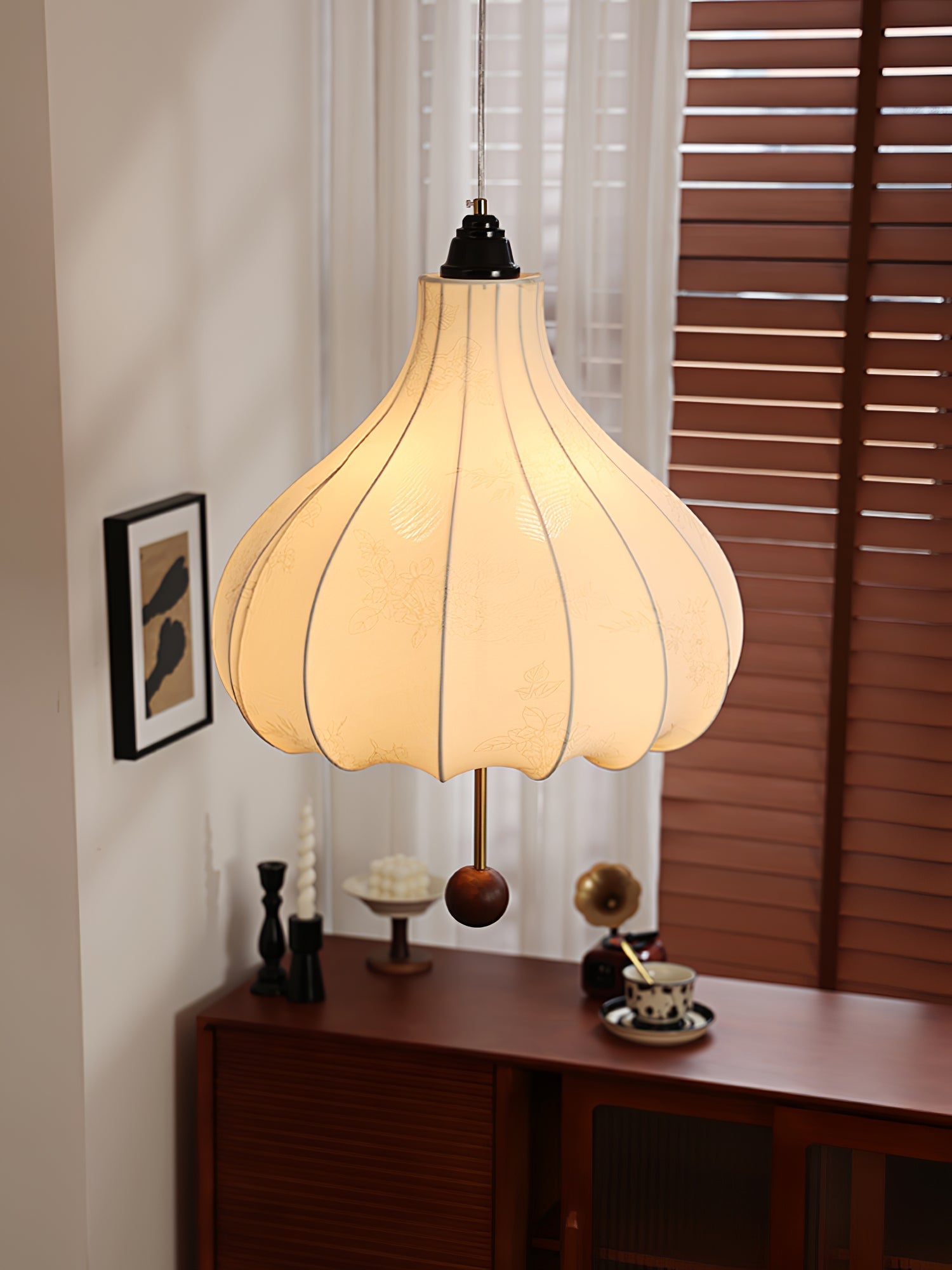 Chestnut Fabric Pendant Light - Blowlighting
