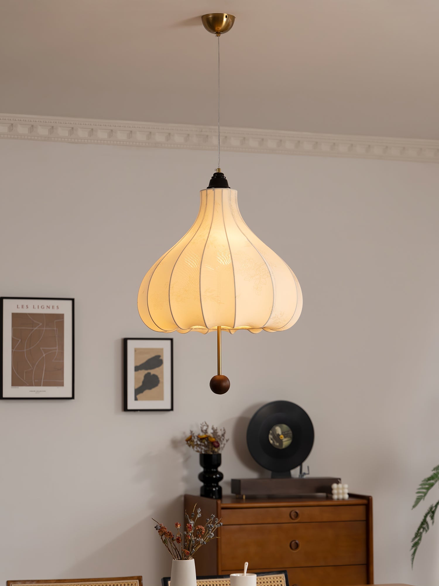 Chestnut Fabric Pendant Light - Blowlighting