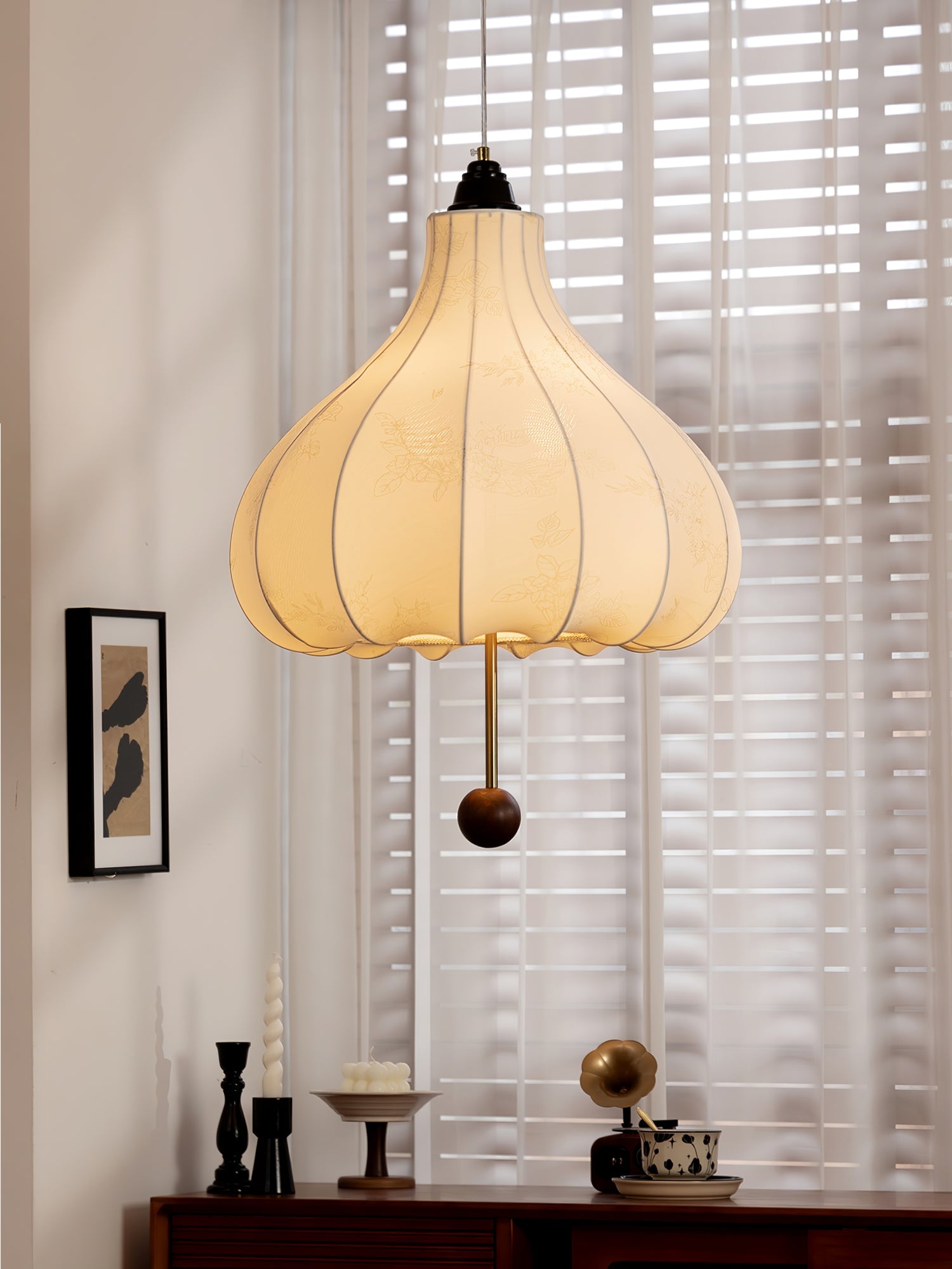 Chestnut Fabric Pendant Light - Blowlighting