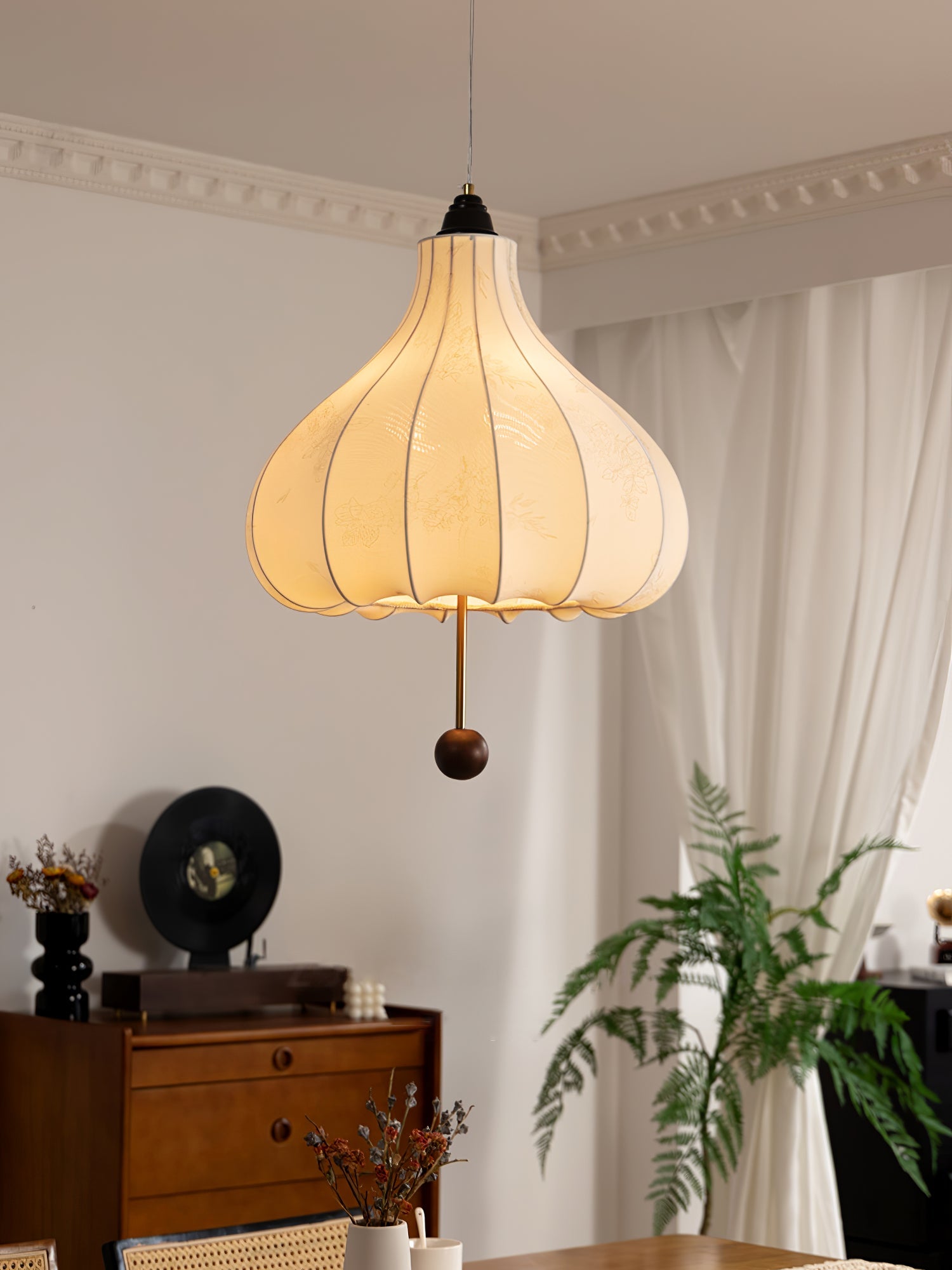 Chestnut Fabric Pendant Light - Blowlighting