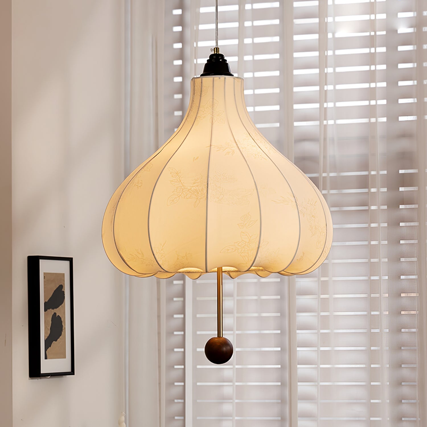 Chestnut Fabric Pendant Light - Blowlighting