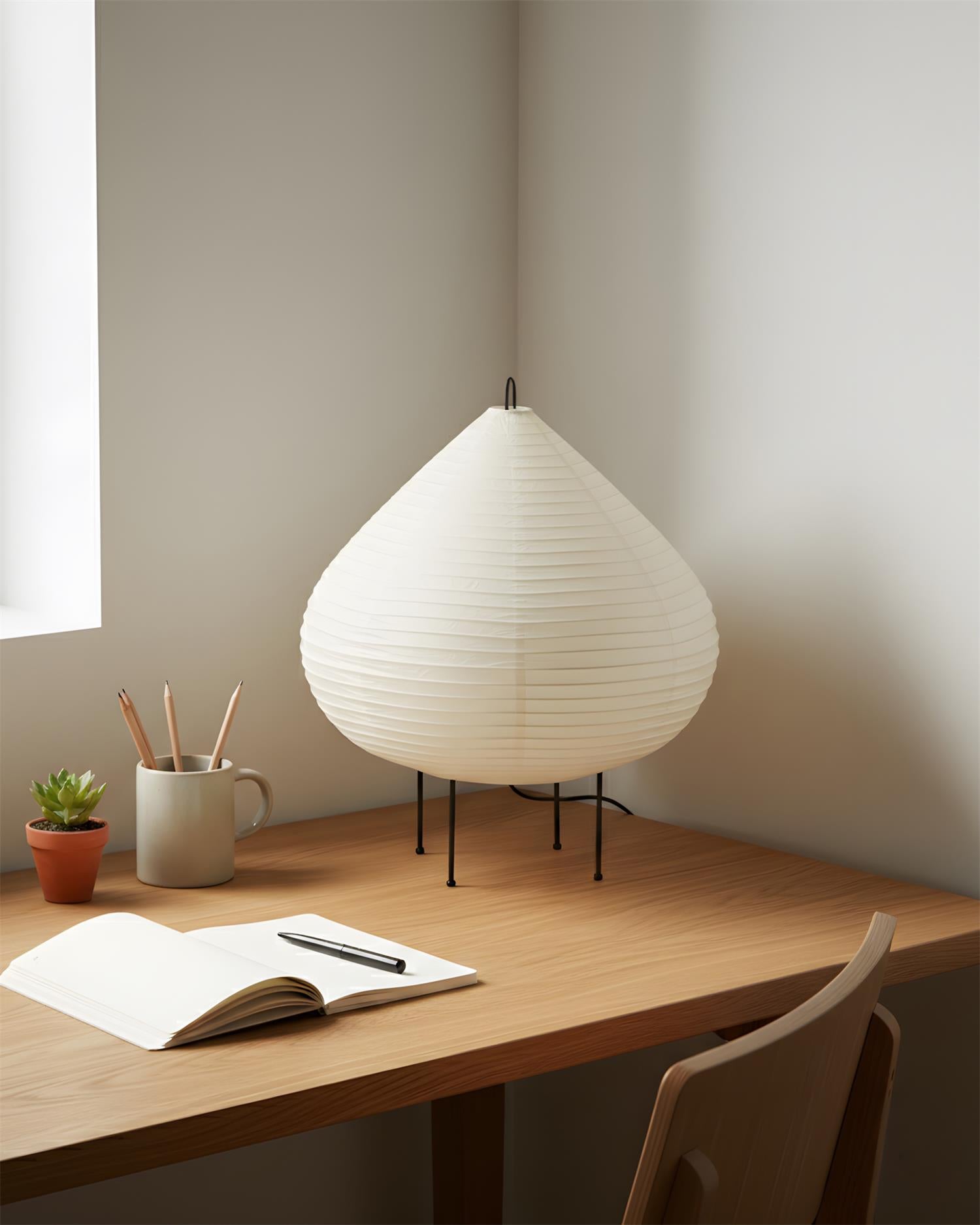 Chestnut Scandinavian Paper Table Light