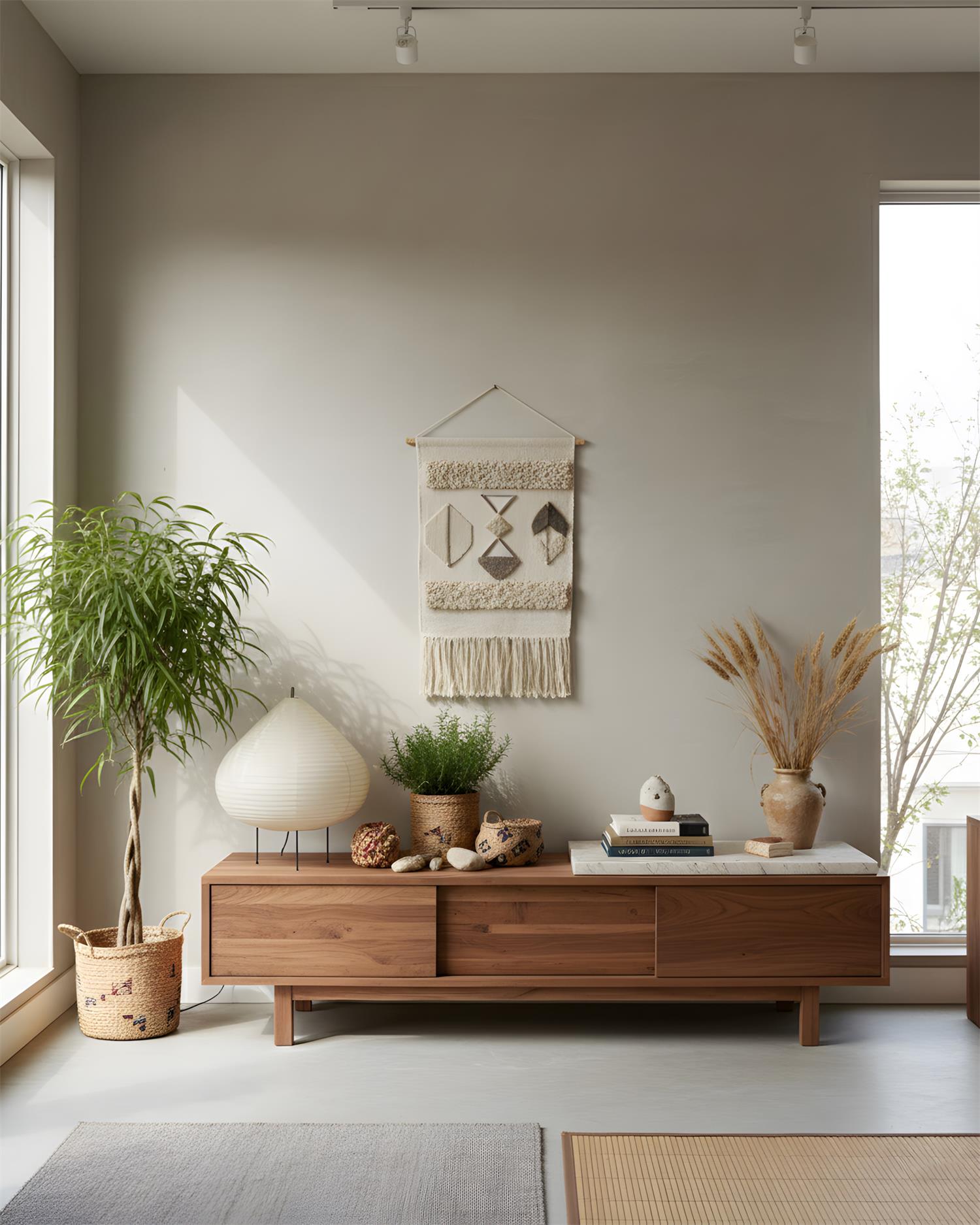 Chestnut Scandinavian Paper Table Light