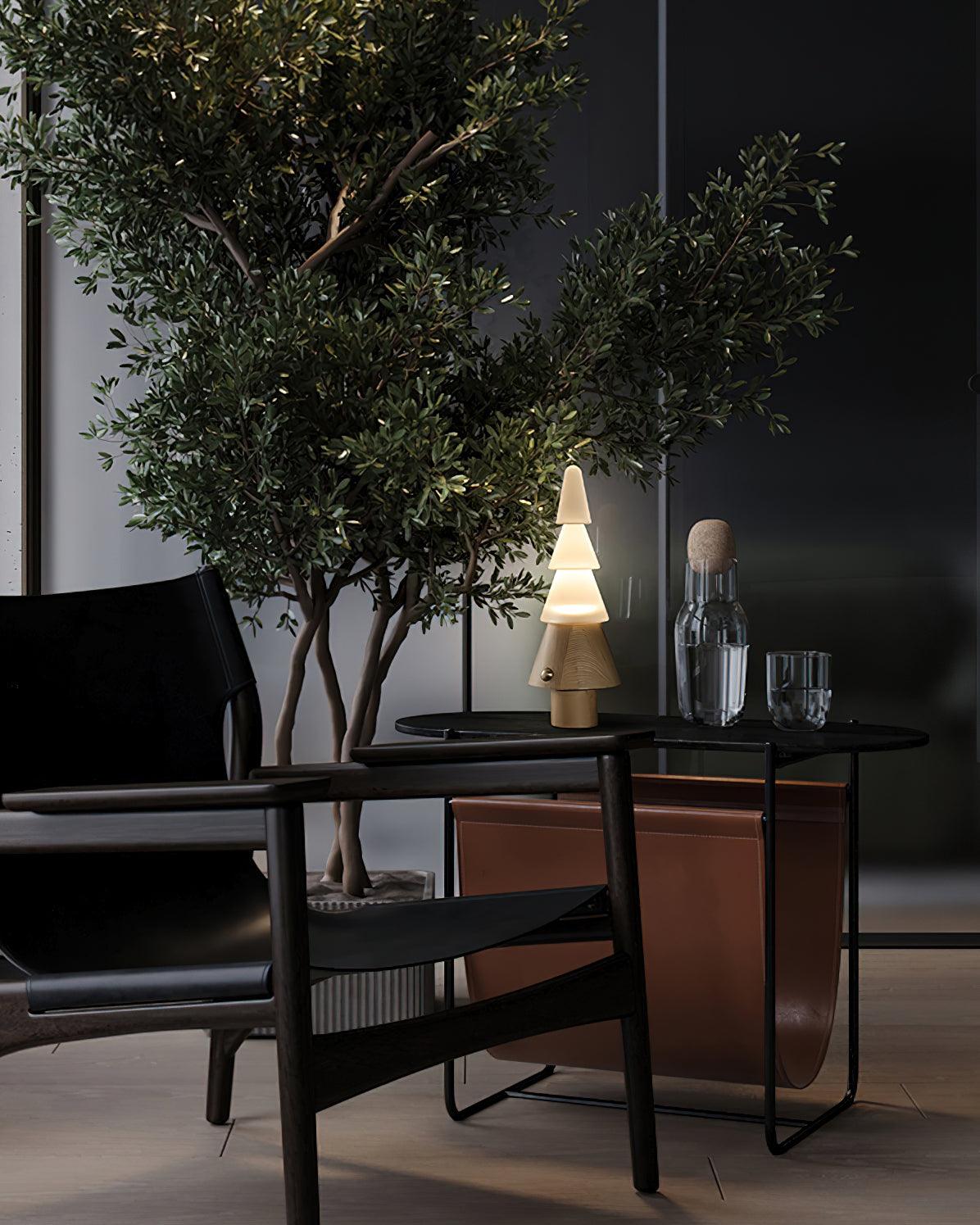 Olivia Modern Wood Table Lamp - Blowlighting