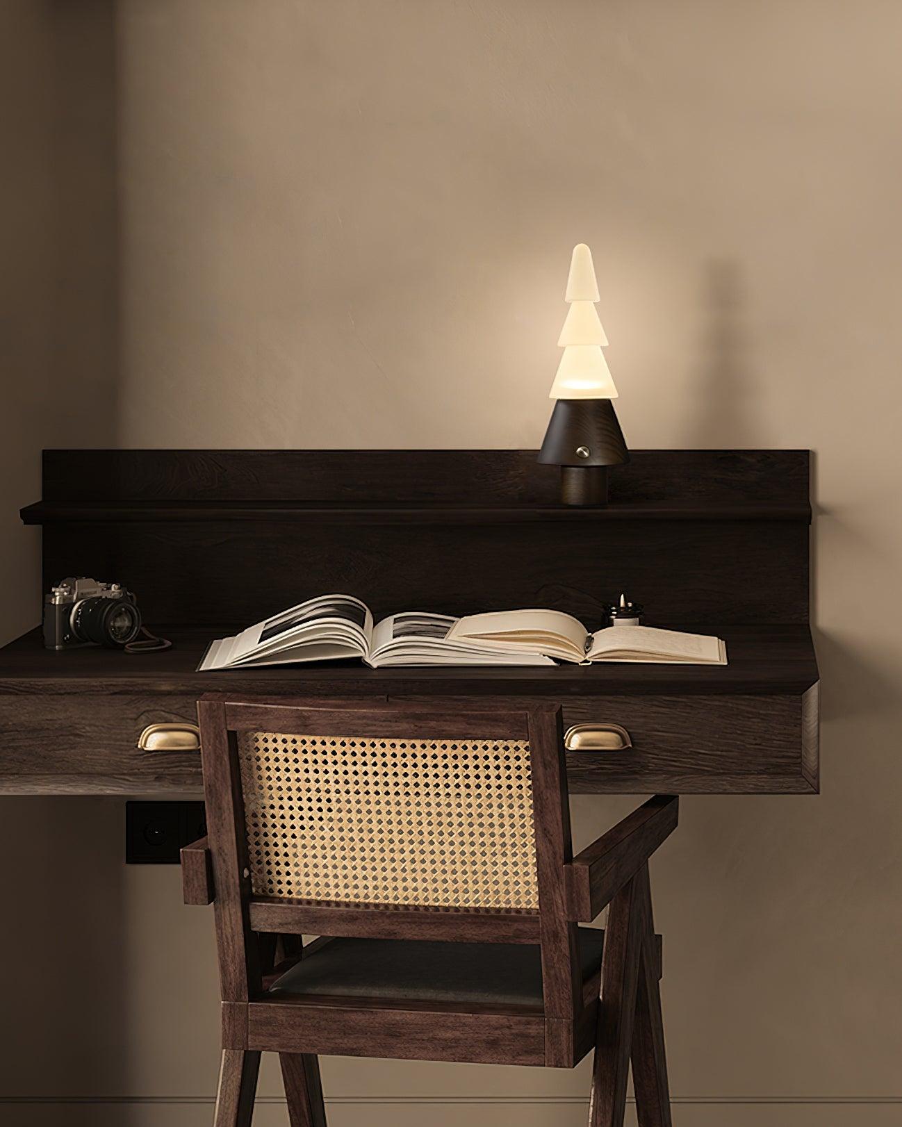 Olivia Modern Wood Table Lamp - Blowlighting