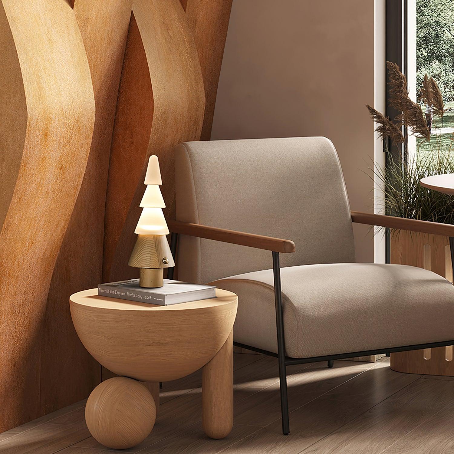Olivia Modern Wood Table Lamp - Blowlighting