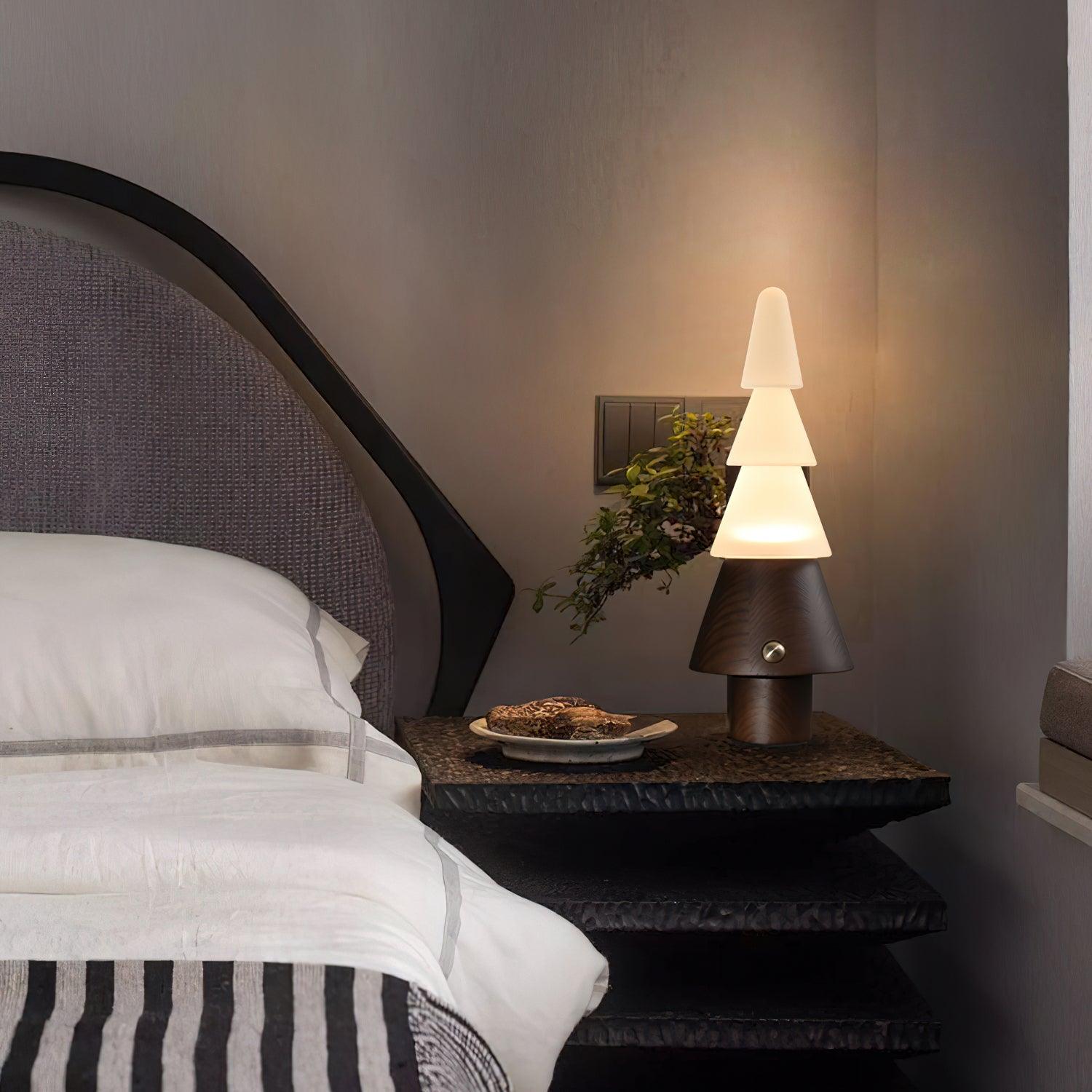Olivia Modern Wood Table Lamp - Blowlighting