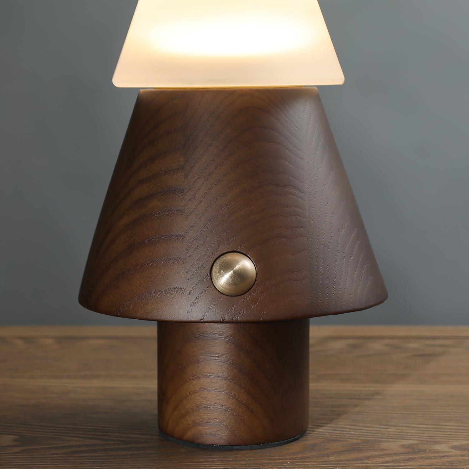 Olivia Modern Wood Table Lamp - Blowlighting