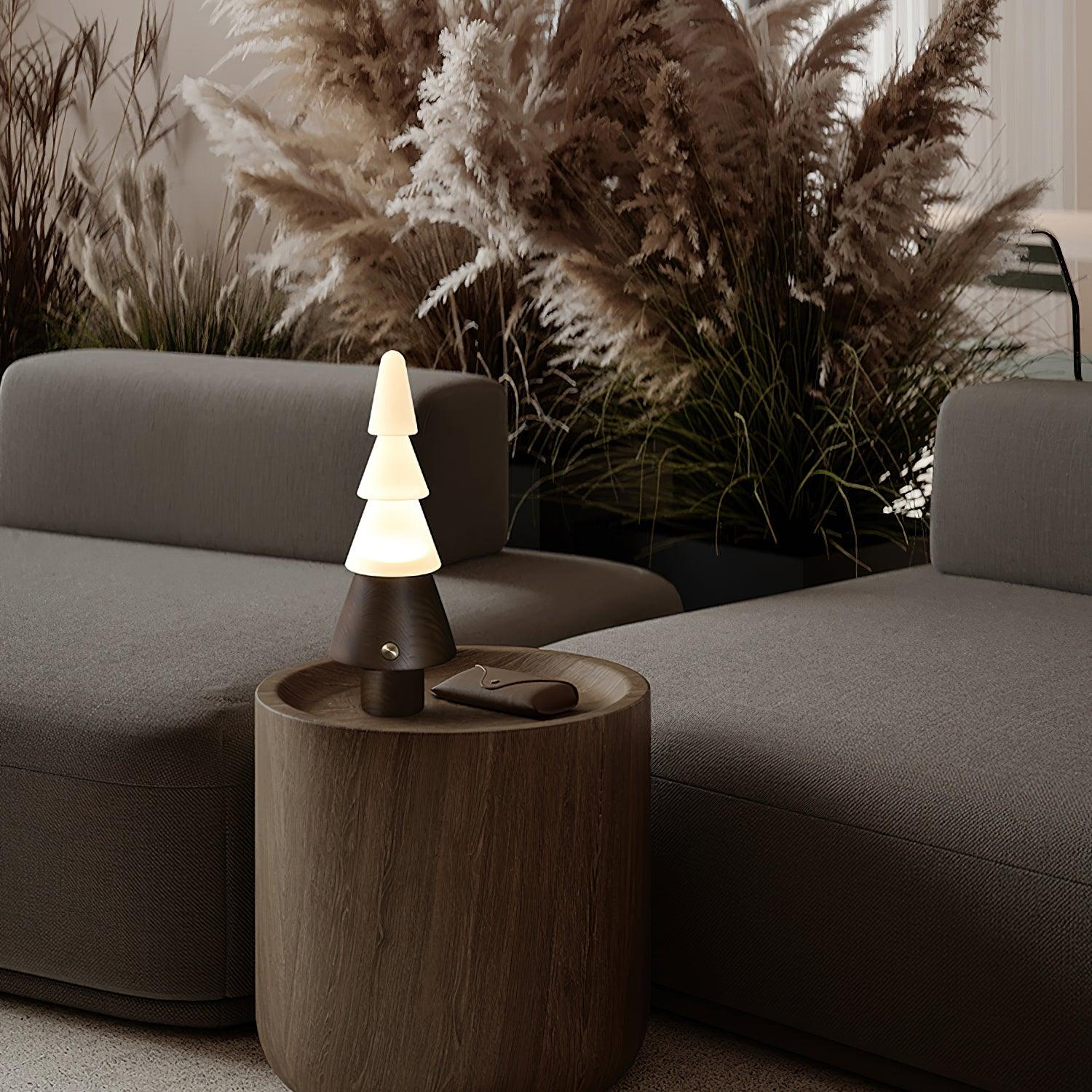 Olivia Modern Wood Table Lamp - Blowlighting