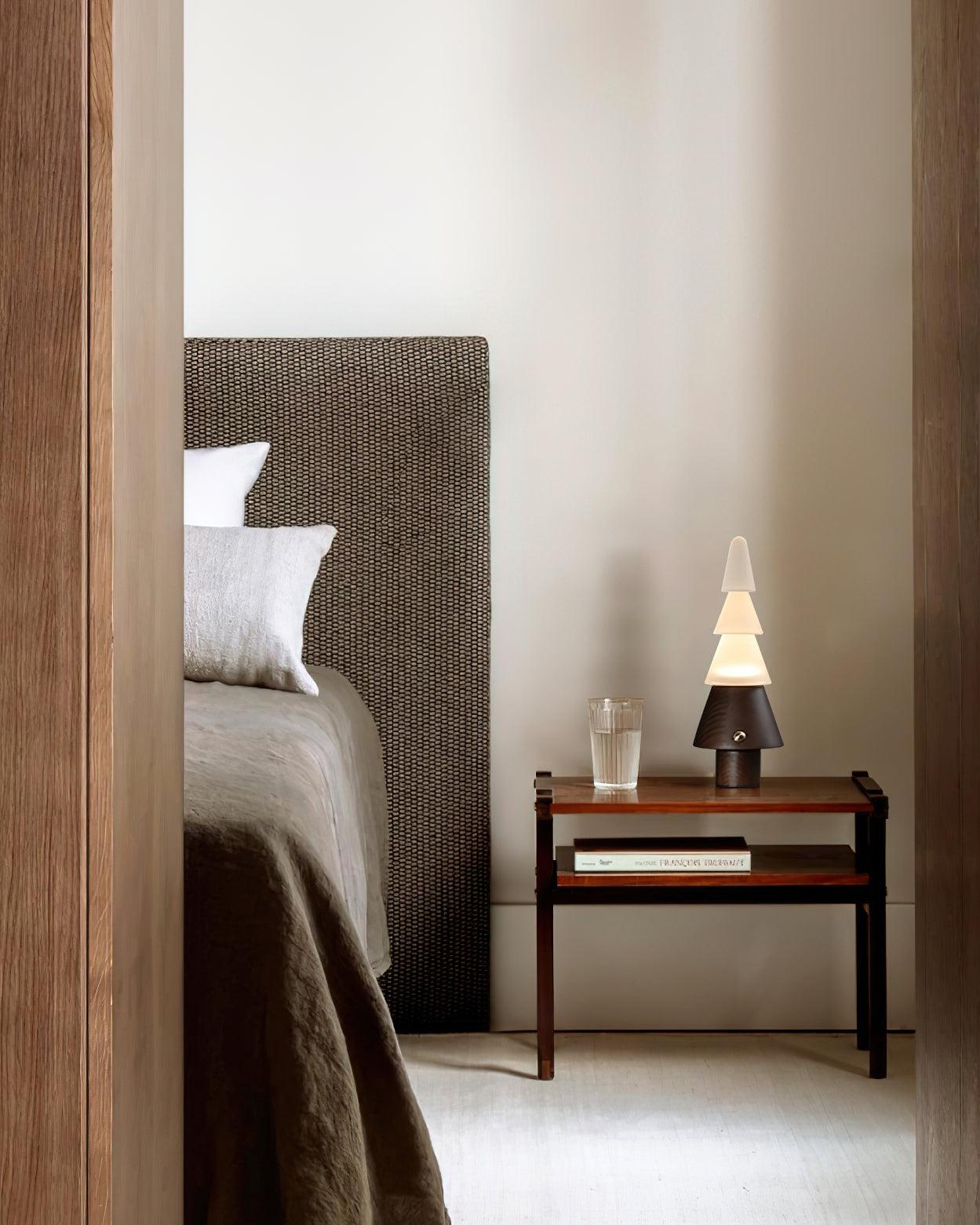 Olivia Modern Wood Table Lamp - Blowlighting