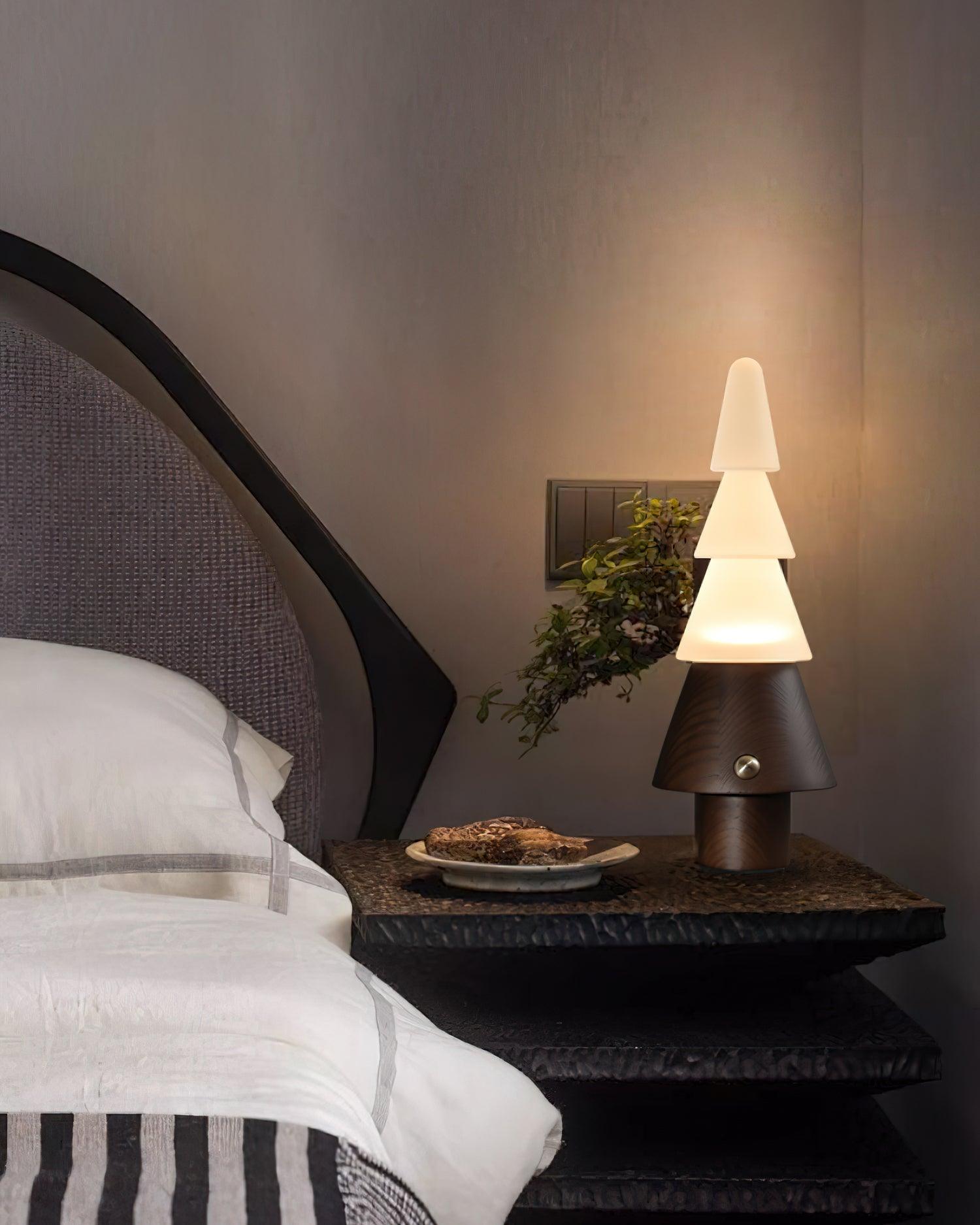Olivia Modern Wood Table Lamp - Blowlighting