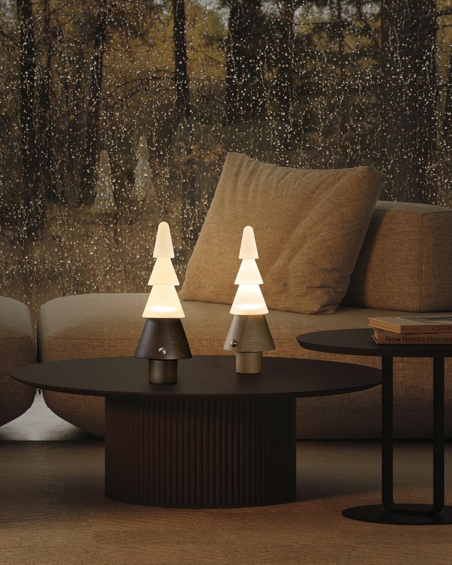 Olivia Modern Wood Table Lamp - Blowlighting