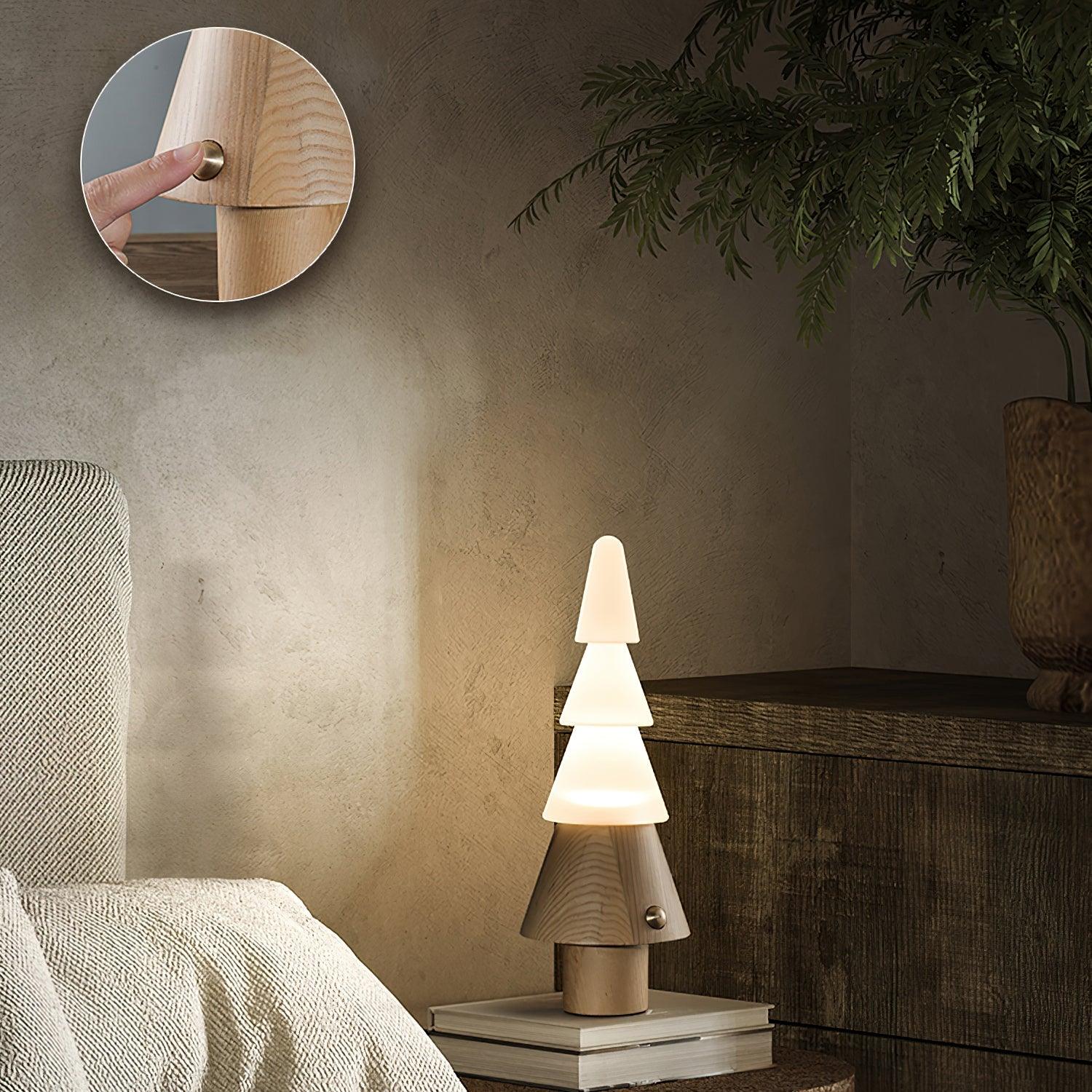 Olivia Modern Wood Table Lamp - Blowlighting