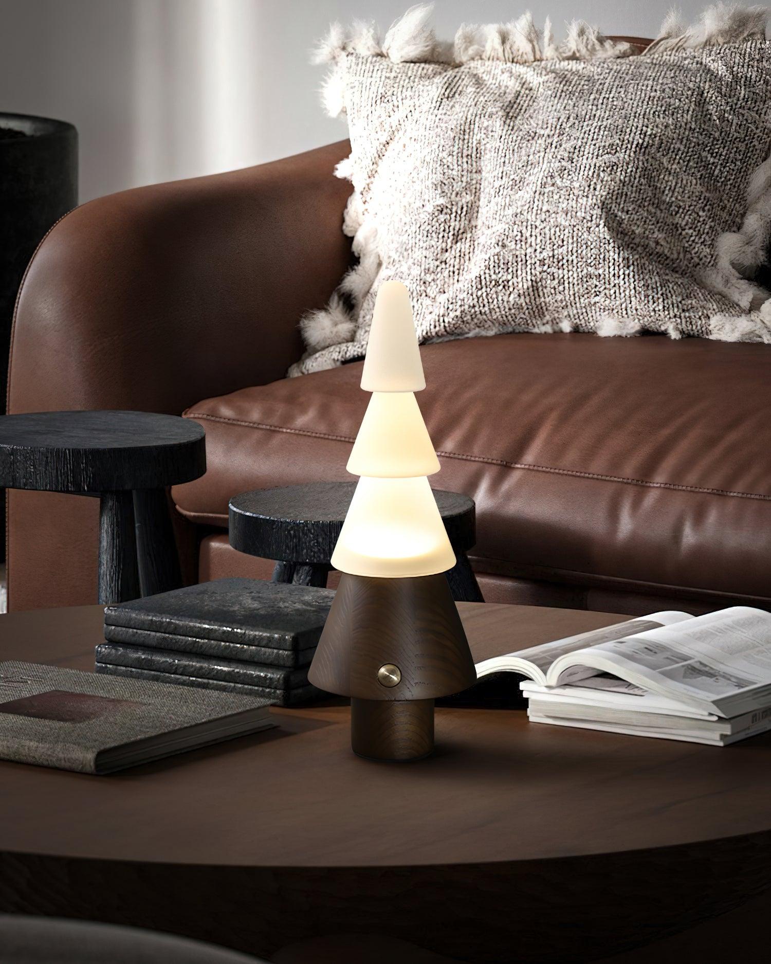 Olivia Modern Wood Table Lamp - Blowlighting