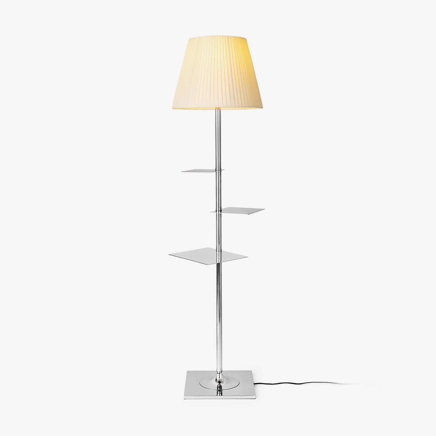 Chrome Prism Side Table Floor Lamp - Blowlighting