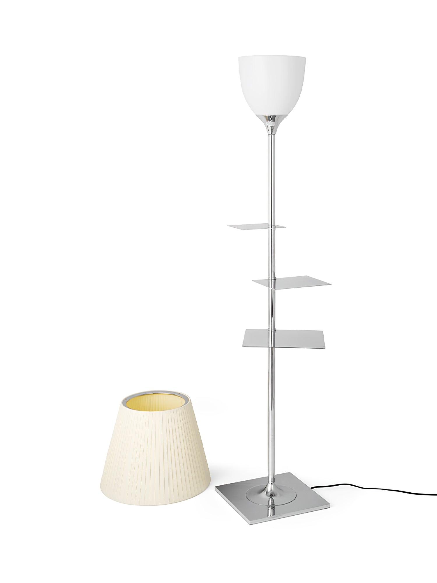 Chrome Prism Side Table Floor Lamp - Blowlighting