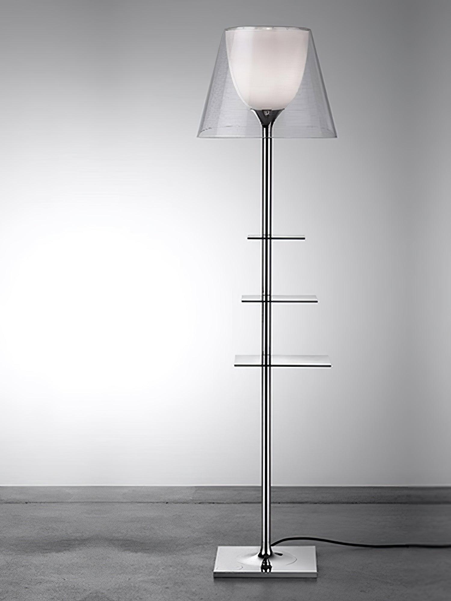 Chrome Prism Side Table Floor Lamp - Blowlighting