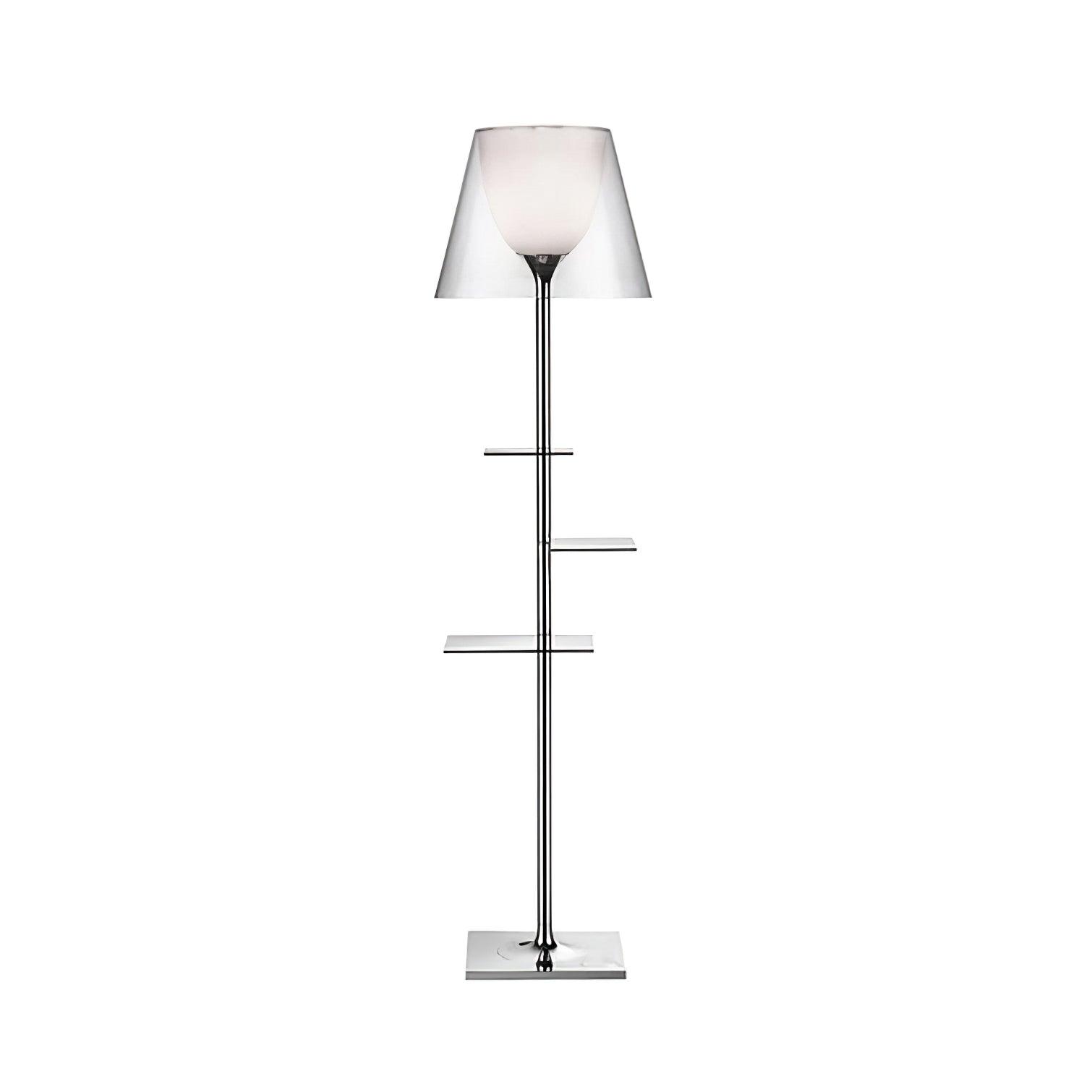 Chrome Prism Side Table Floor Lamp - Blowlighting