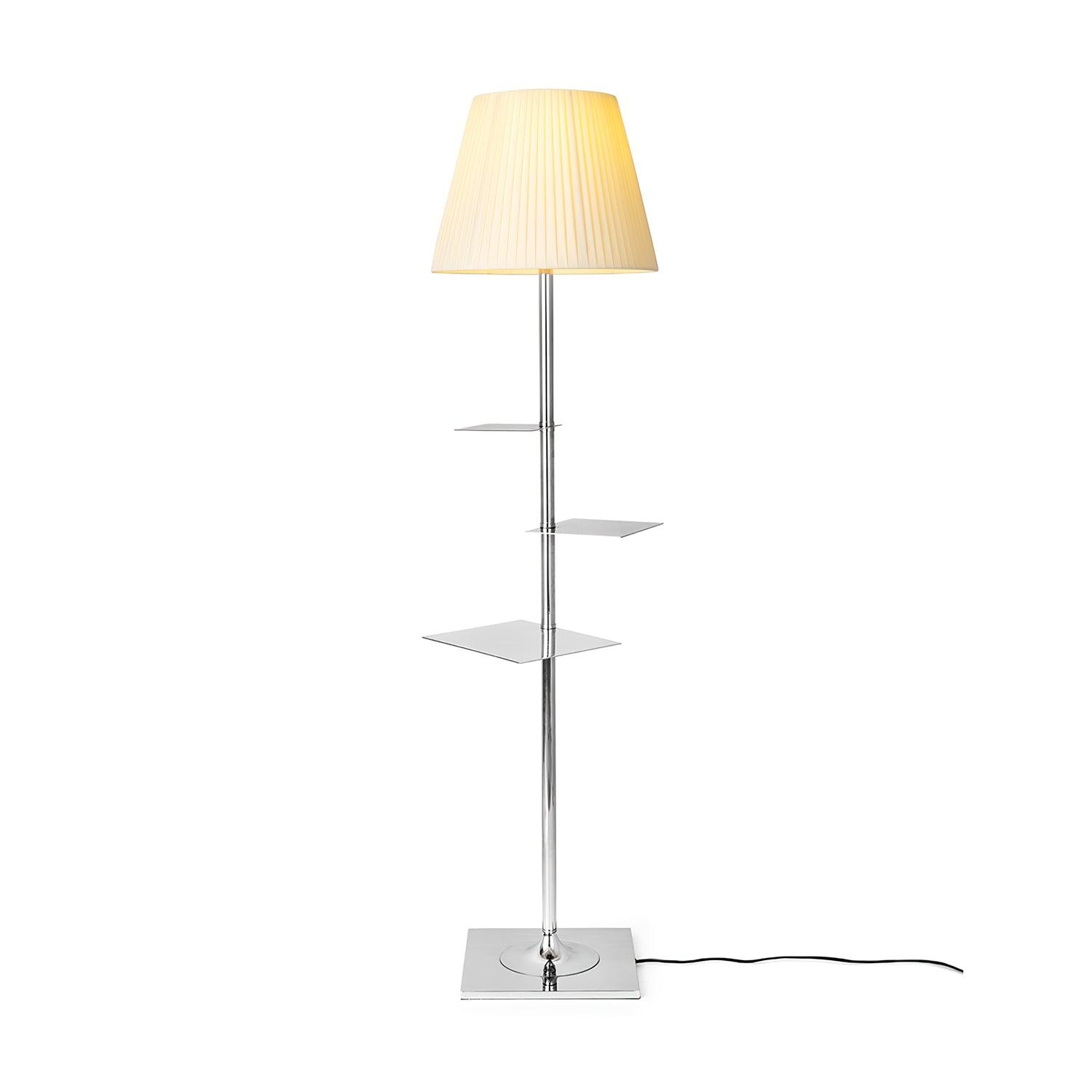 Chrome Prism Side Table Floor Lamp - Blowlighting