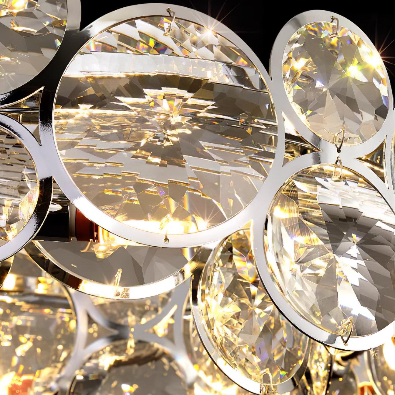 Chrome Round Crystal Chandelier - Blowlighting