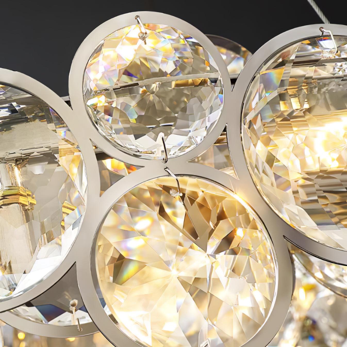 Chrome Round Crystal Chandelier - Blowlighting