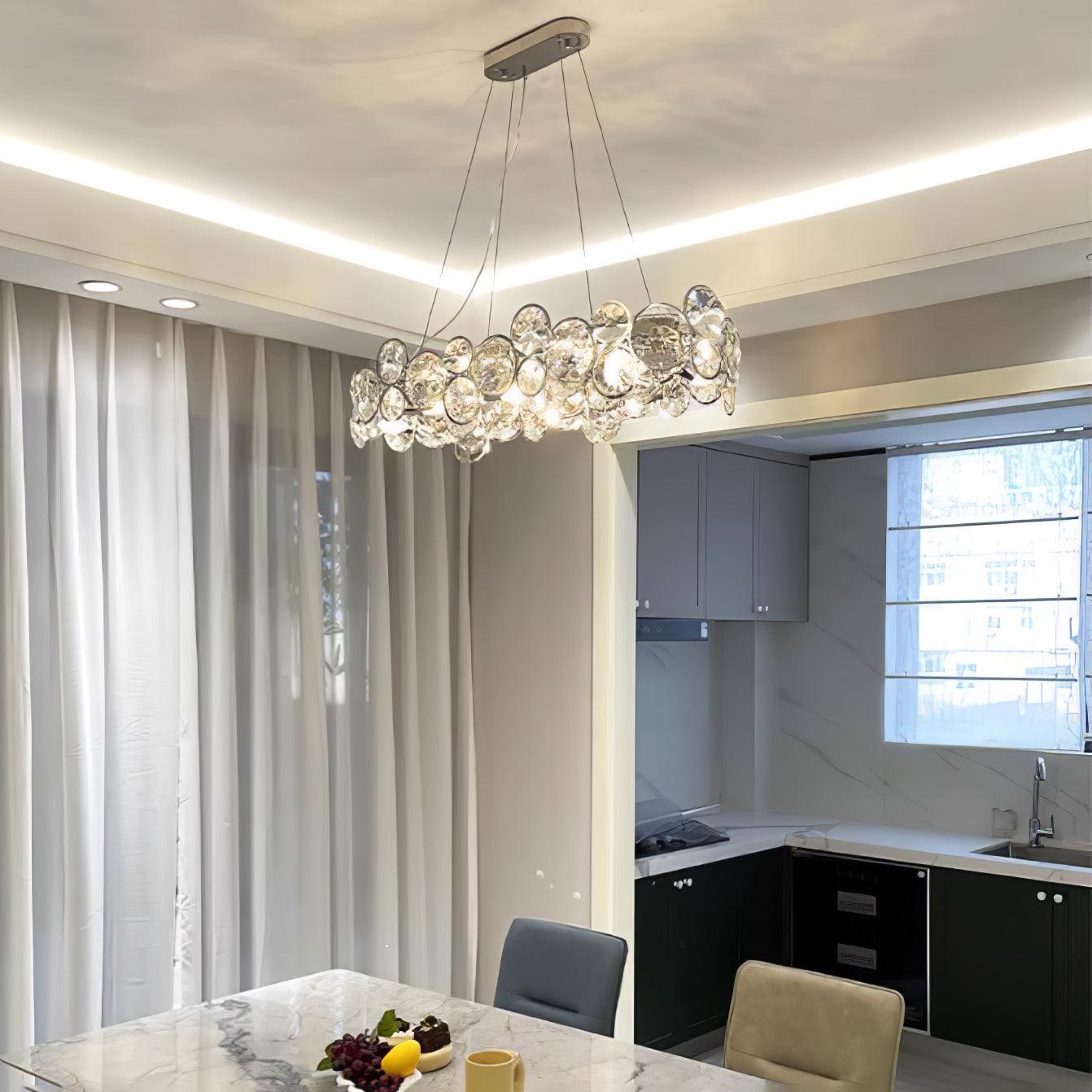 Chrome Round Crystal Chandelier - Blowlighting
