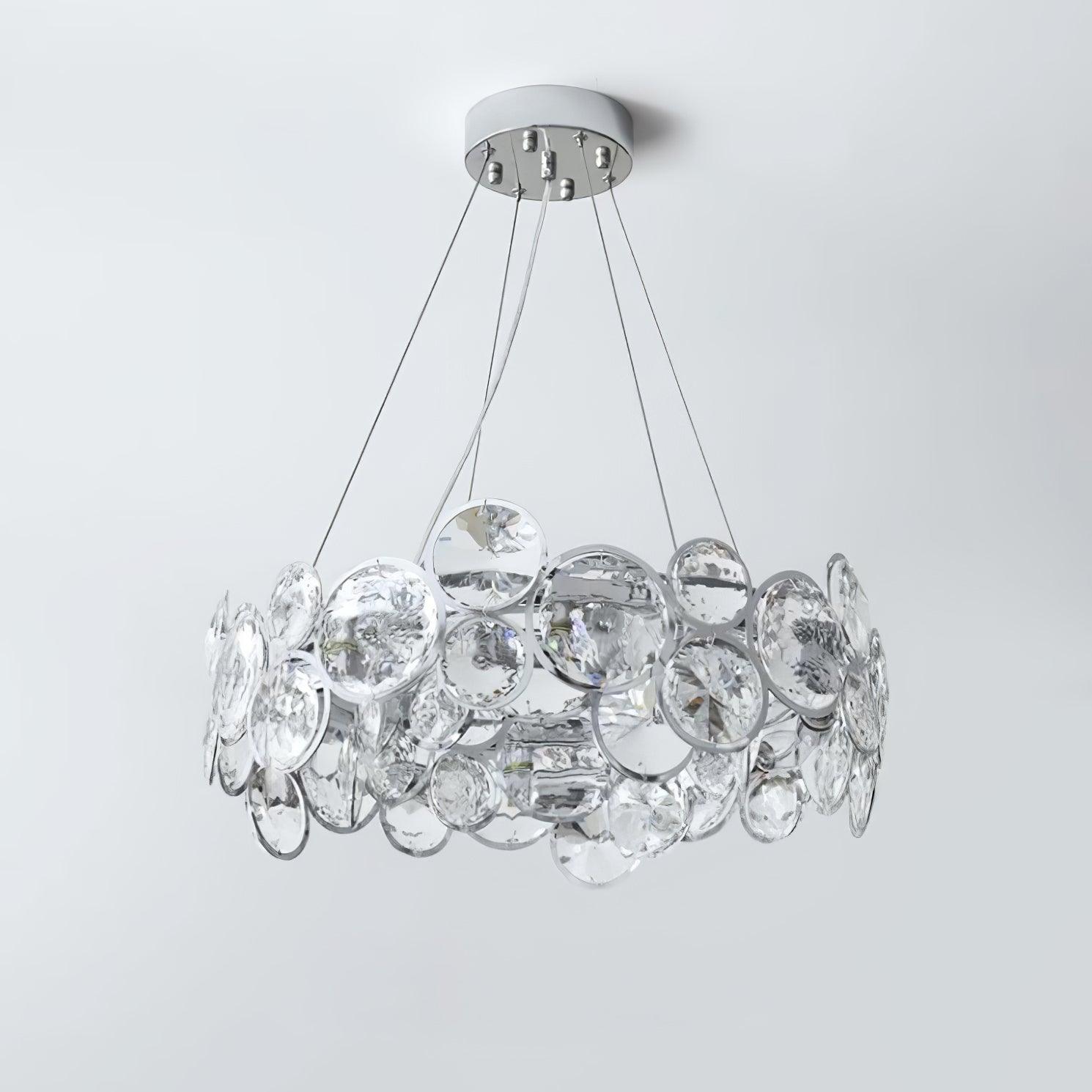 Chrome Round Crystal Chandelier - Blowlighting