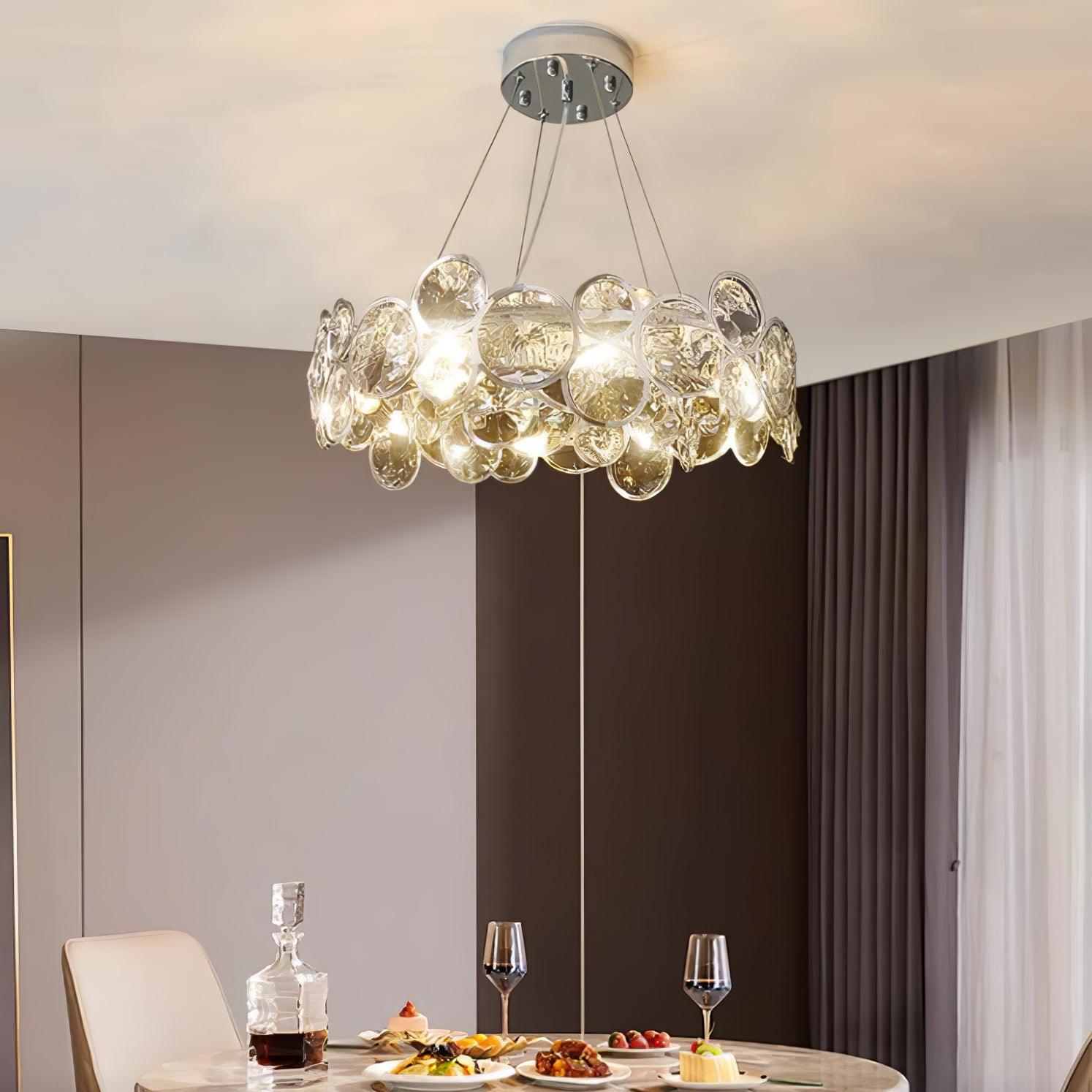 Chrome Round Crystal Chandelier - Blowlighting