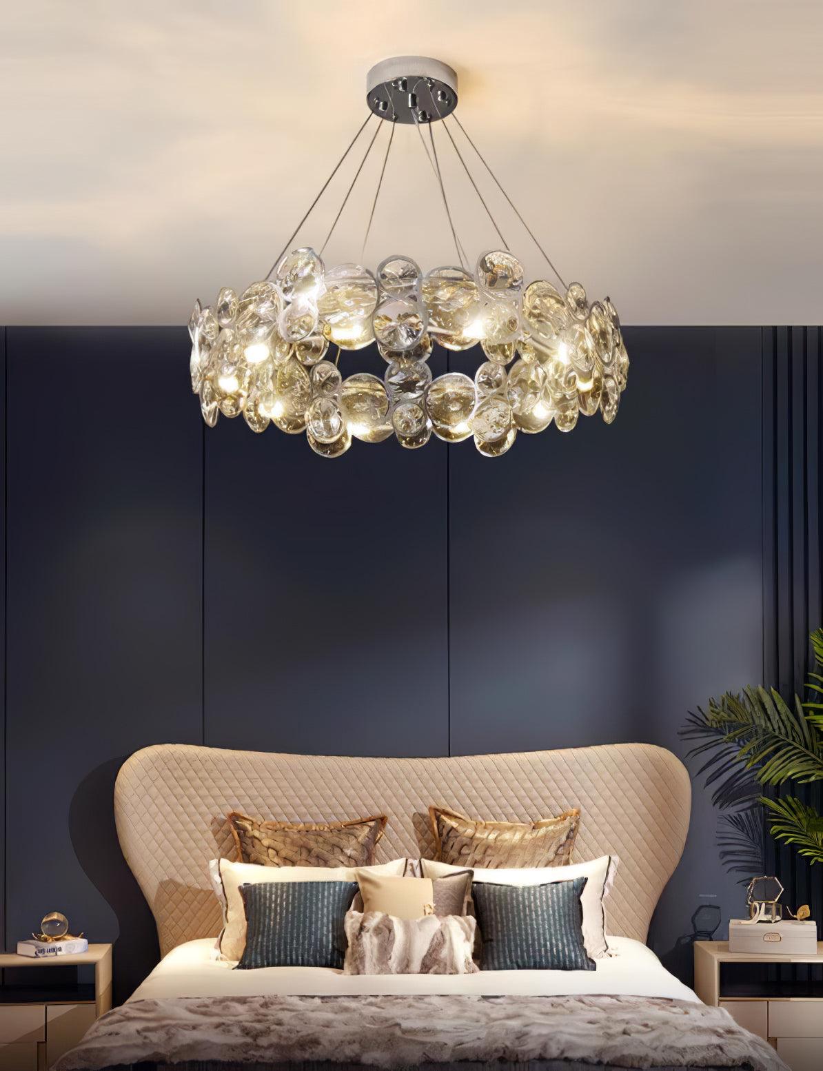 Chrome Round Crystal Chandelier - Blowlighting