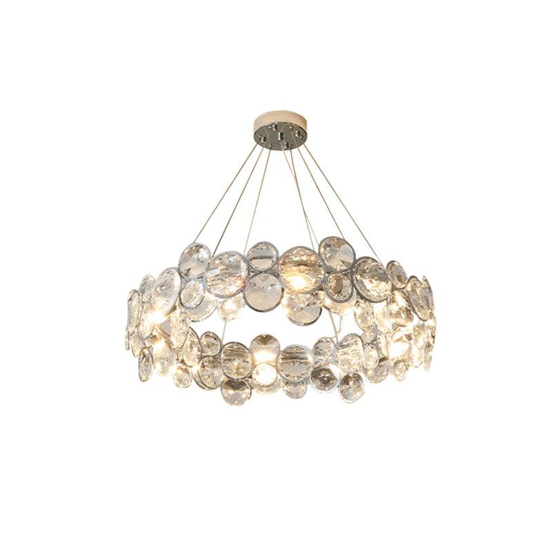 Chrome Round Crystal Chandelier - Blowlighting