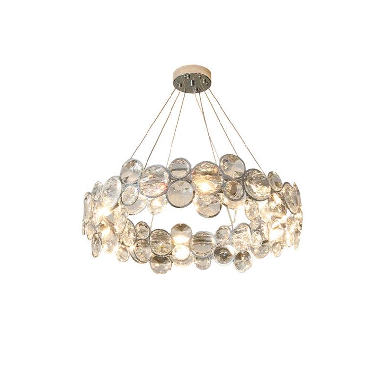 Chrome Round Crystal Chandelier - Blowlighting