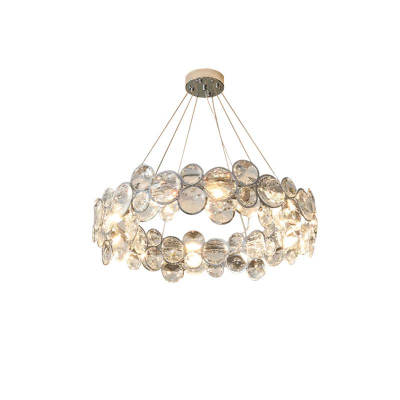 Chrome Round Crystal Chandelier - Blowlighting