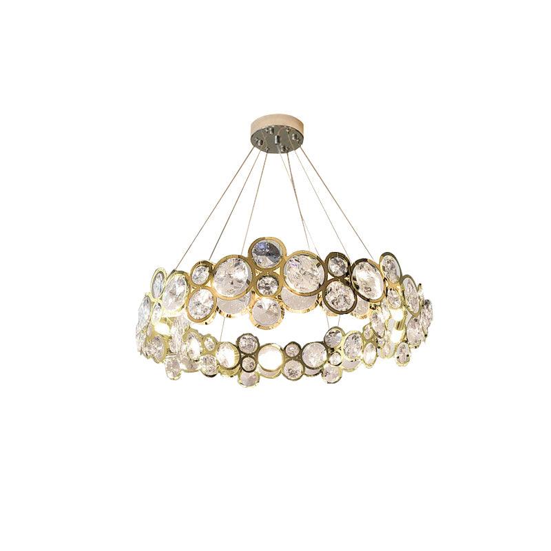 Chrome Round Crystal Chandelier - Blowlighting