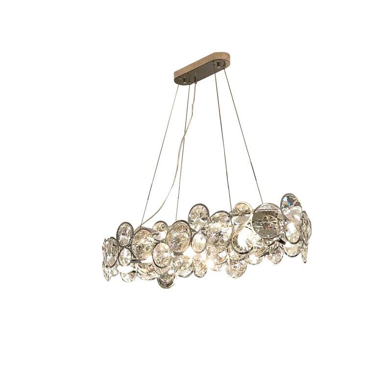 Chrome Round Crystal Chandelier - Blowlighting