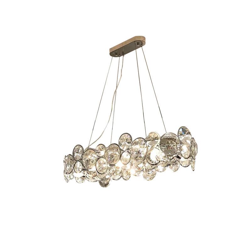 Chrome Round Crystal Chandelier - Blowlighting