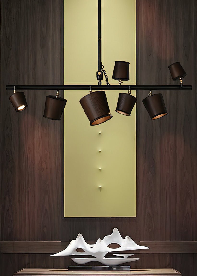 Avelira Rustic Wood Globe Linear Pendant Light - Blowlighting