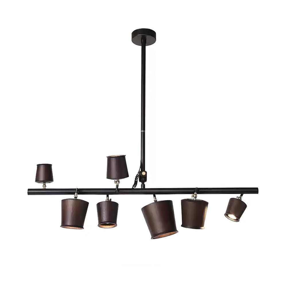 Avelira Rustic Wood Globe Linear Pendant Light - Blowlighting