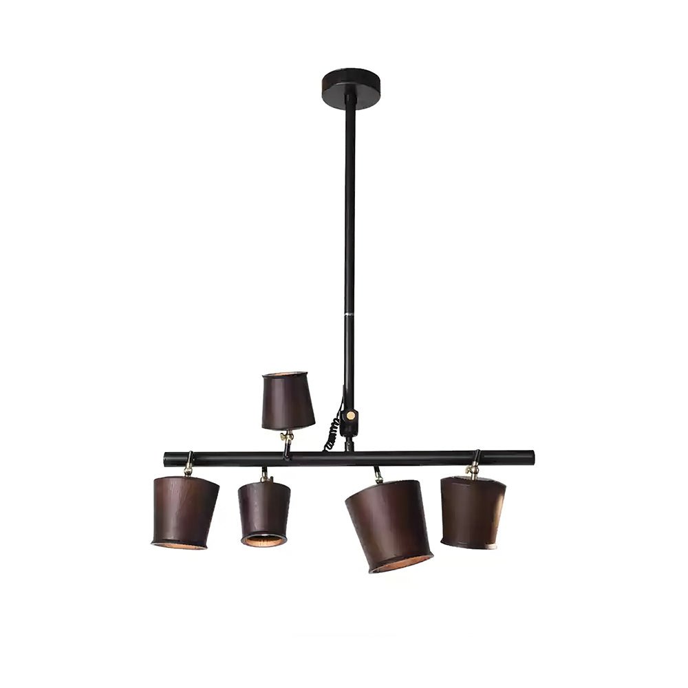 Avelira Rustic Wood Globe Linear Pendant Light - Blowlighting