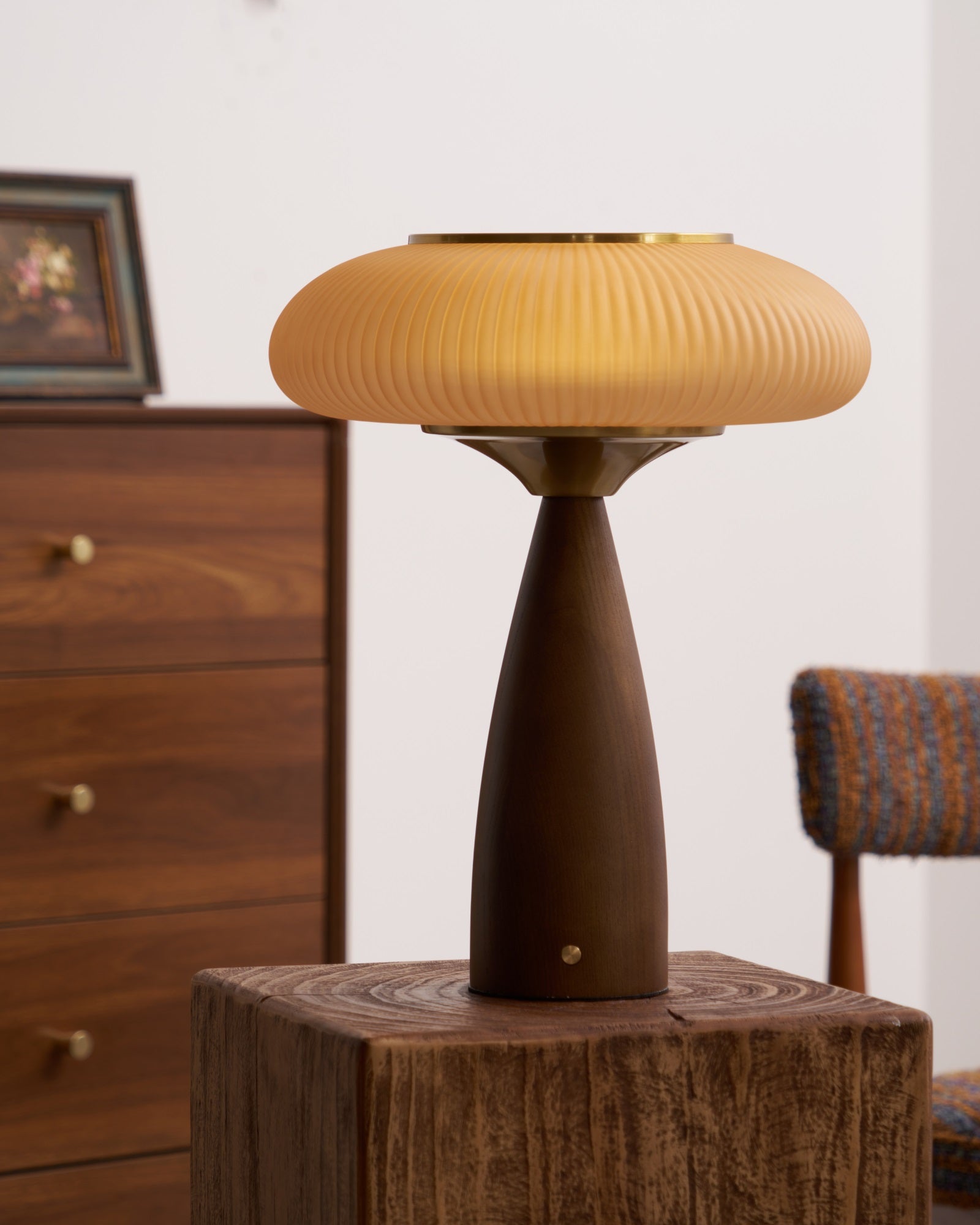 Cielo Wooden Rechargeable Table Lamp - Blowlighting