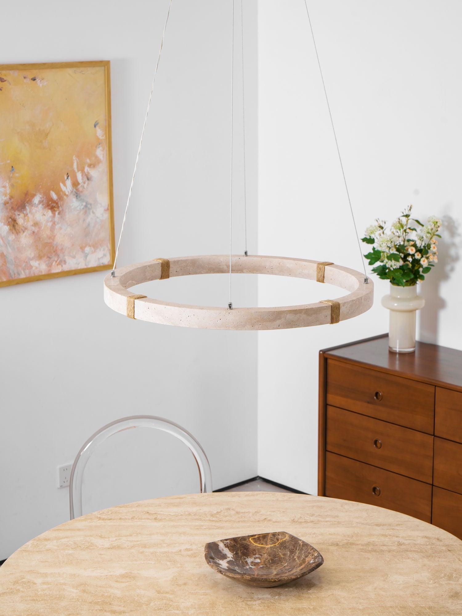 Alsilis Travertine Chandelier - Blowlighting