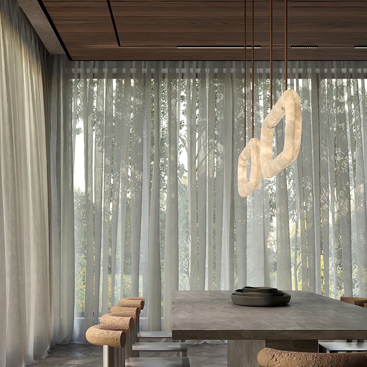 Nerina Alabaster Pendant Light - Blowlighting