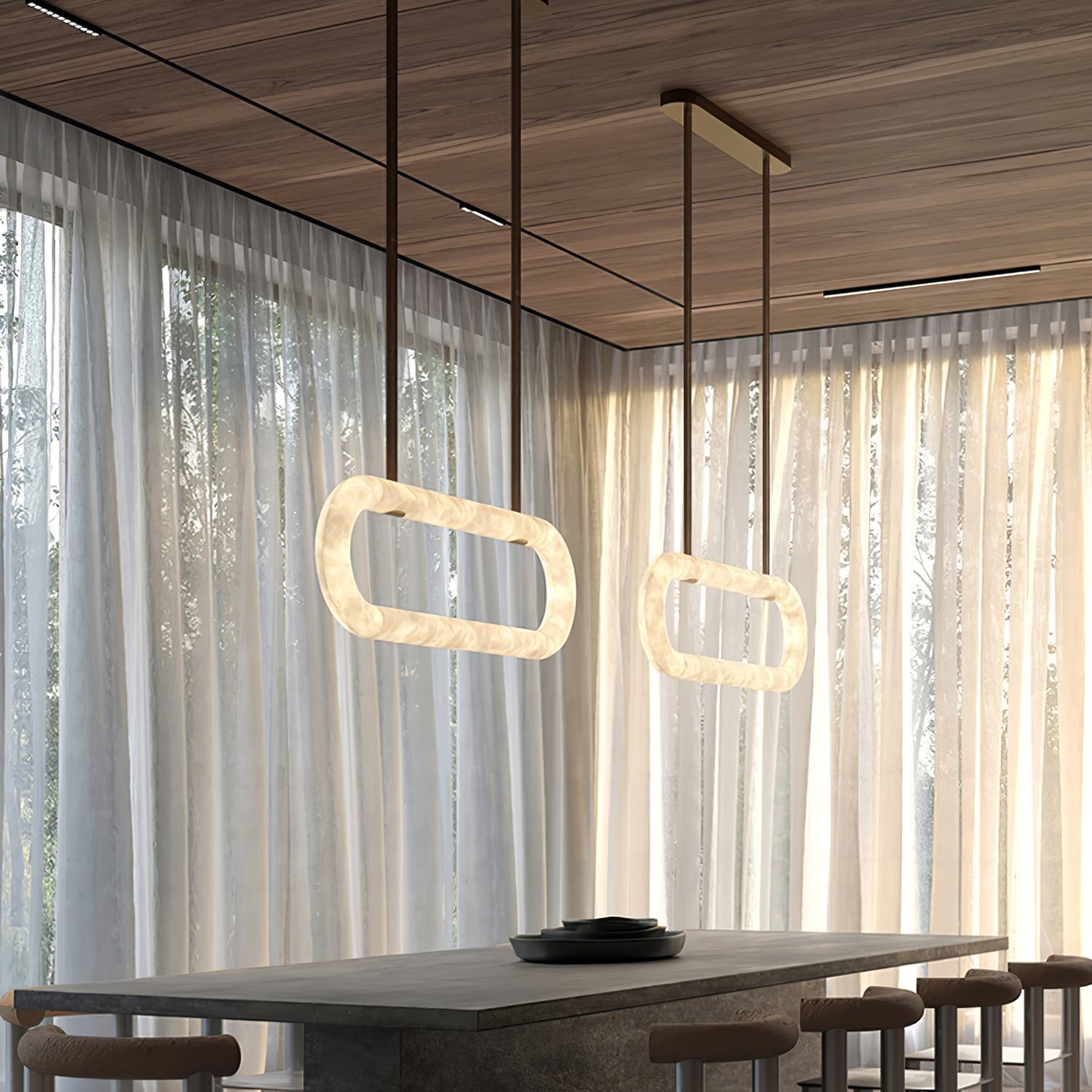 Nerina Alabaster Pendant Light - Blowlighting